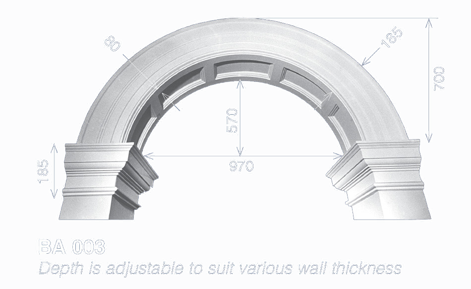 decorative plaster archways
